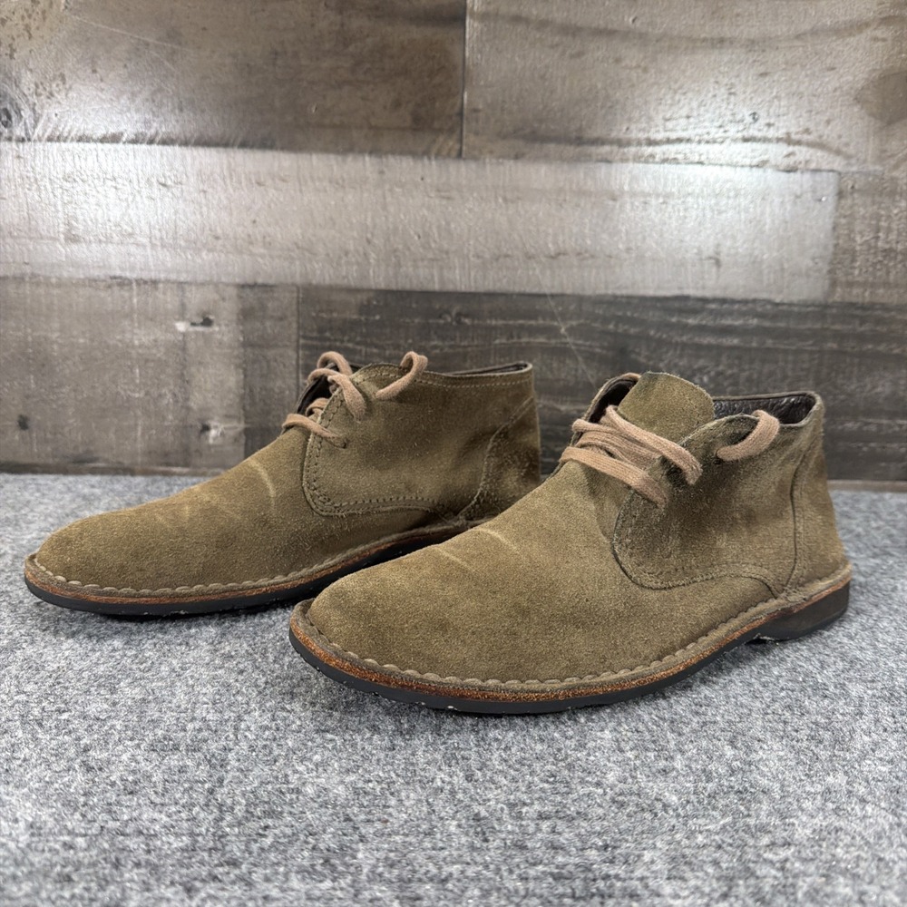 John Varvatos Chukka Boots Mens 9M Brown Suede Leather Tire Tread